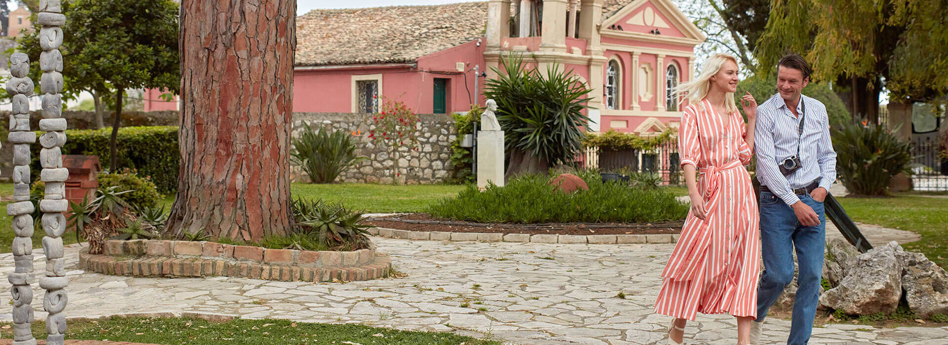 Couple at Corfu park