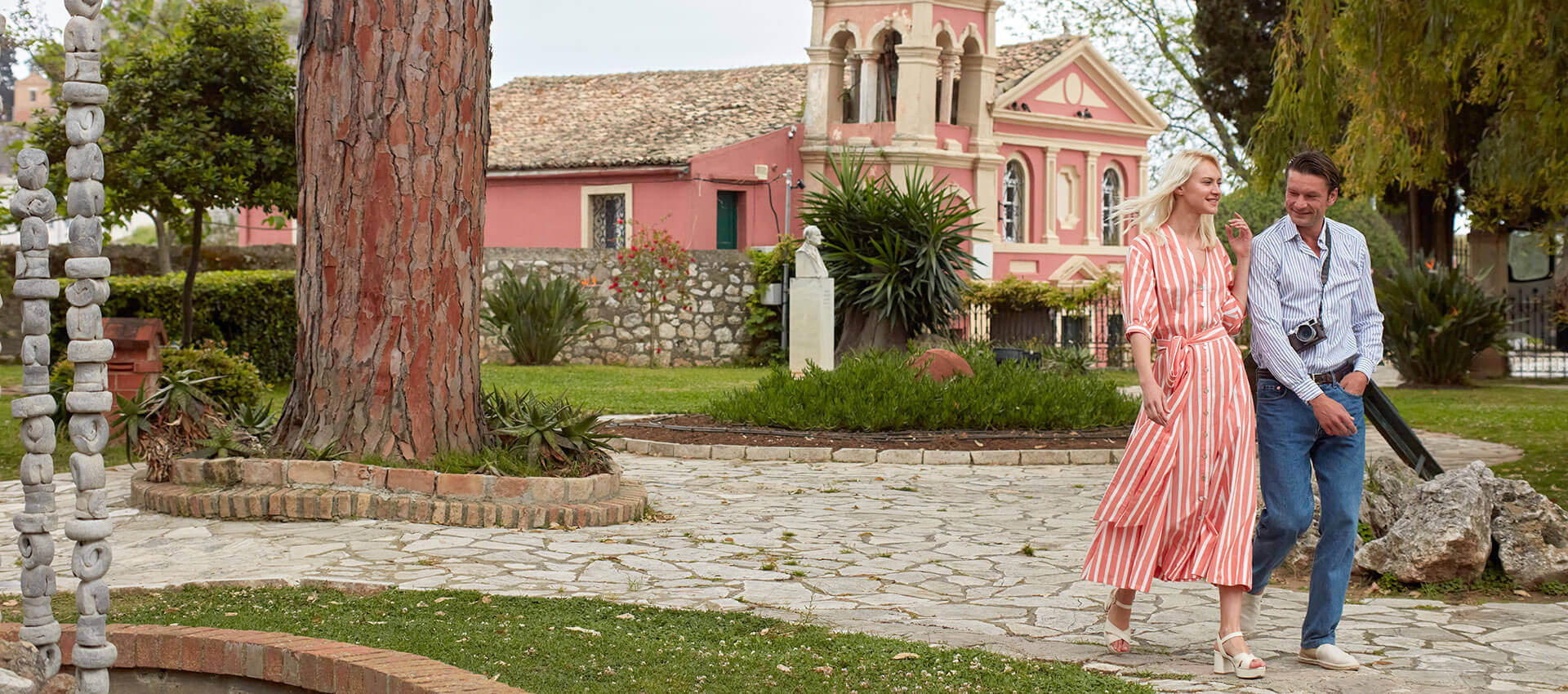 Couple at Corfu park
