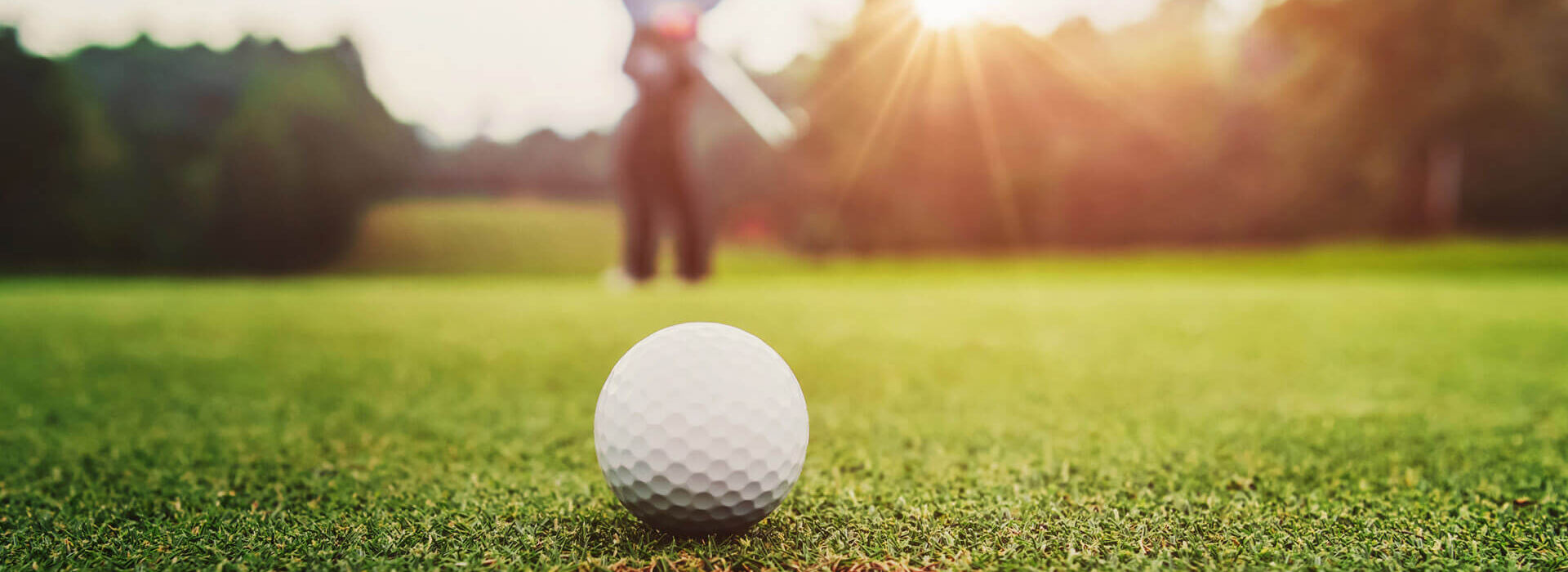 Man playing golf