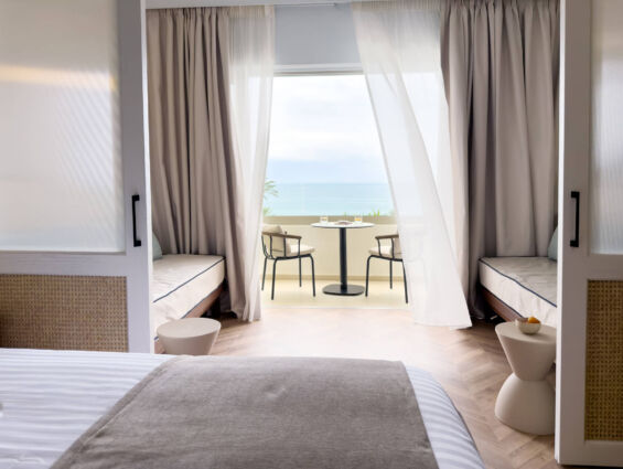 Imperial Island Family Room Bedroom with sea view