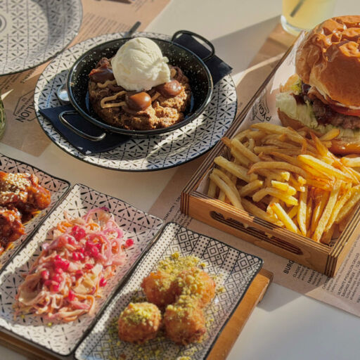 Table with many appetizers and food at Imperial Island Resort