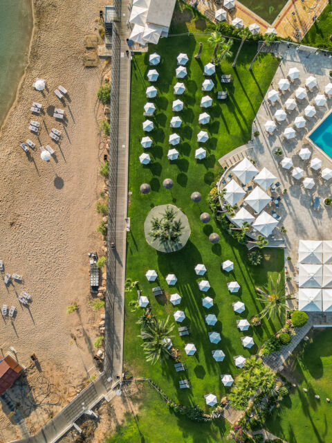 Aerial View of Infinity Blu hotel in Protaras