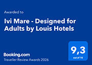 Booking.com award Ivi Mare Designed for Adults Hotel