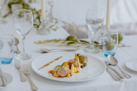 Modern Plated dish at Ivi Mare