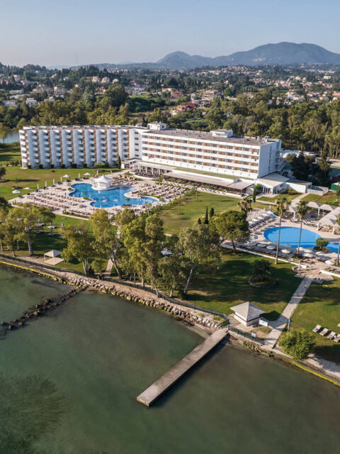 Corfu Blu Beach Hotel aerial view