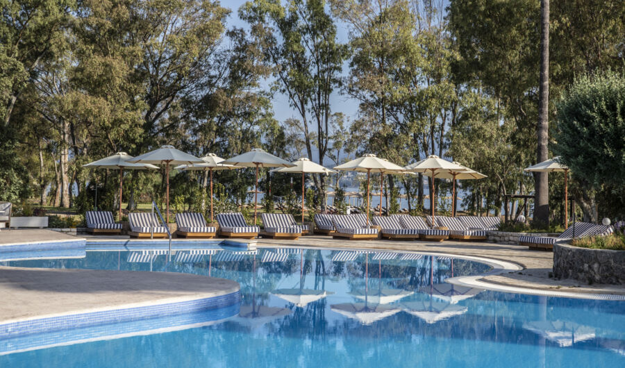 Kerkyra Blue pool and sunbeds
