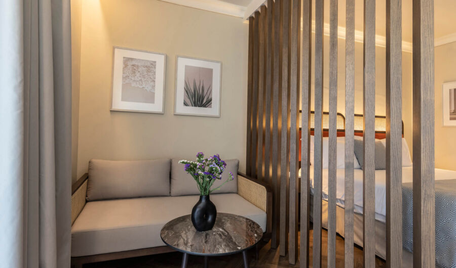 Lounge area at Kerkyra Blue hotel room