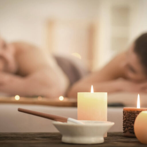 Couple getting treatment at Kerkyra Blue Spa