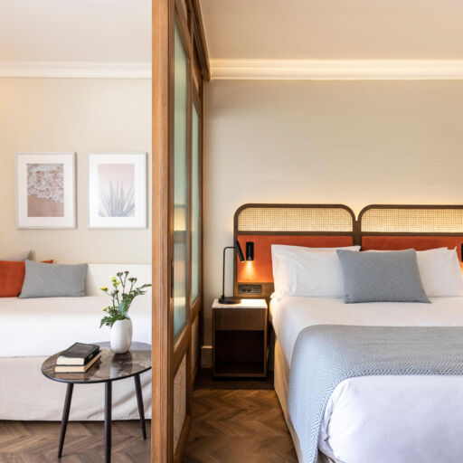 Kerkyra Blue Hotel room and lounge area