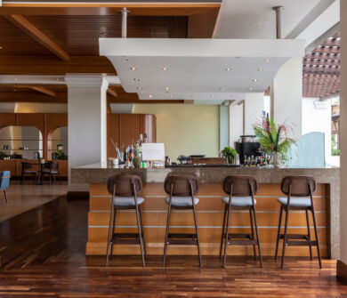 Bar chairs at Kerkyra Blue bar