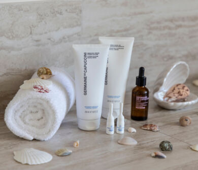 Creme oil and towel for spa at Kerkyra Blue spa