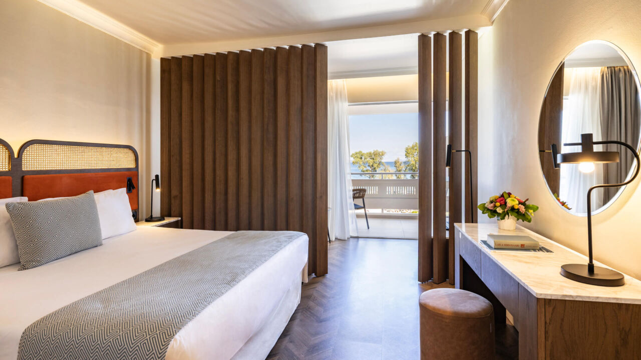Kerkyra Blue Deluxe Room bedroom