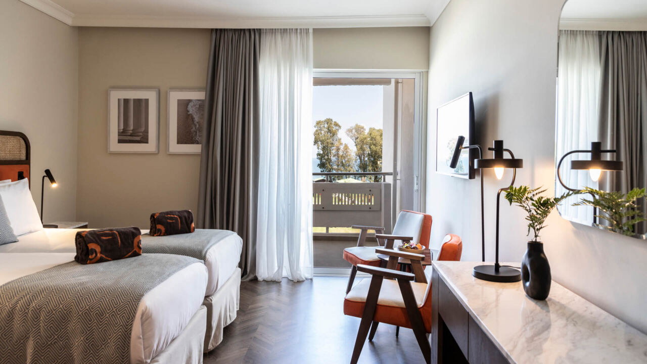 Kerkyra Blue Superior Double Room bedroom
