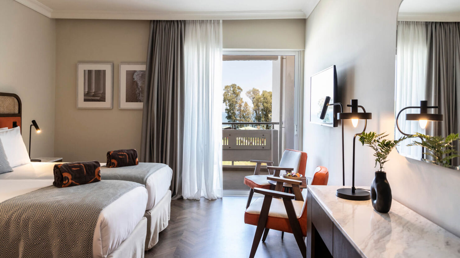 Kerkyra Blue Superior Double Room bedroom