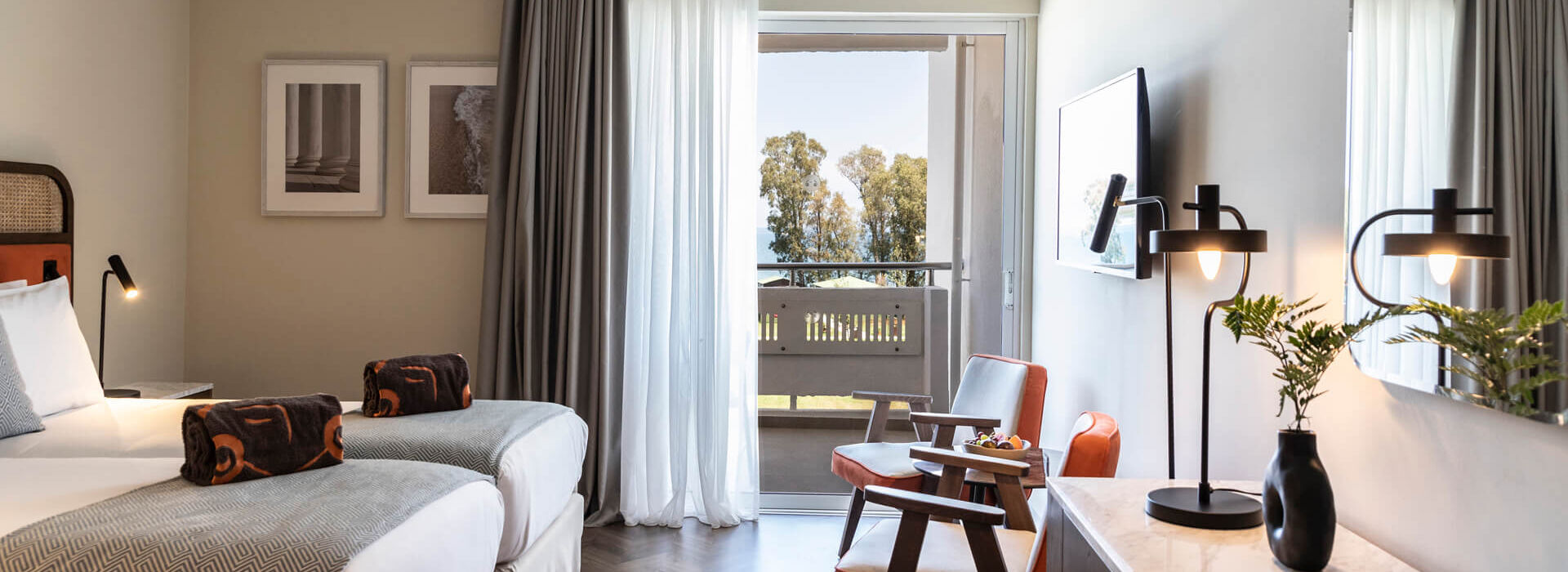 Kerkyra Blue Superior Double Room bedroom