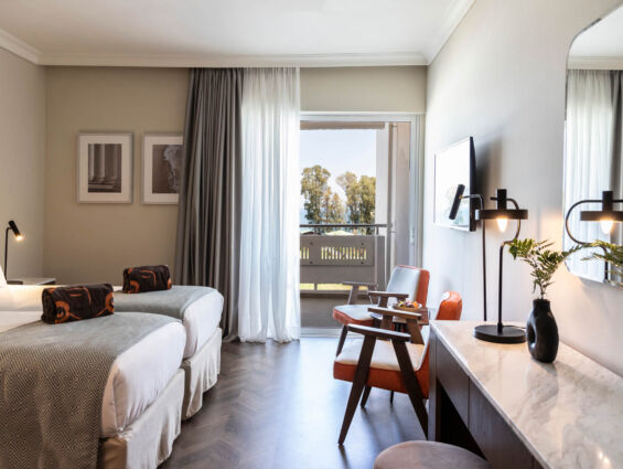 Kerkyra Blue Superior Double Room bedroom
