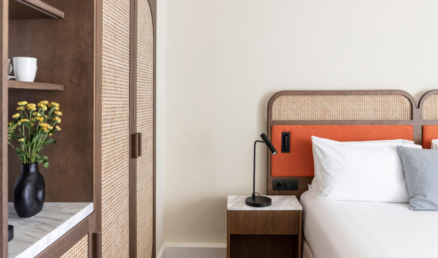 Kerkyra Blue Superior Double Room bed