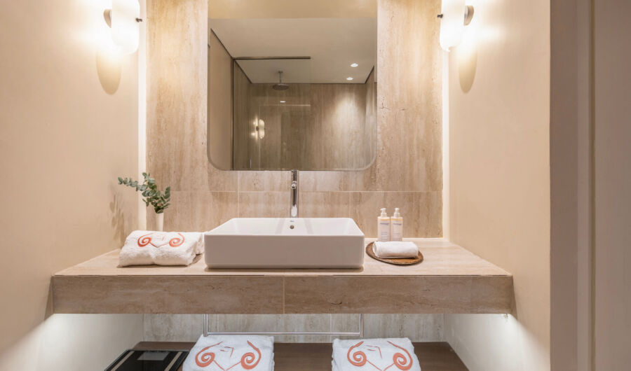 Kerkyra Blue Superior Double Room bathroom