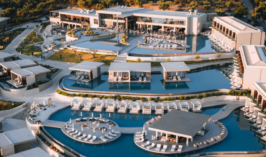 King Jason Zante Hotel aerial view with pool