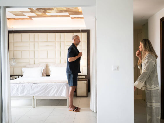 Couple Preparing at King Jason Paphos Room