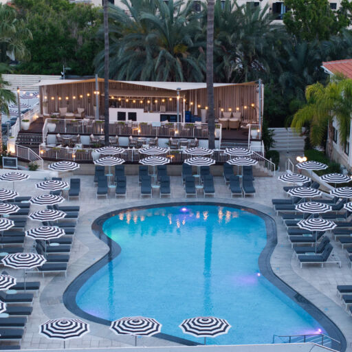 Pool at King Jason Paphos with sunbeds