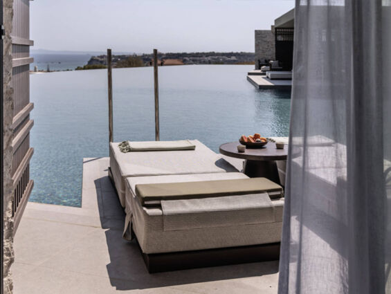King Jason Zante room balcony and sunbeds
