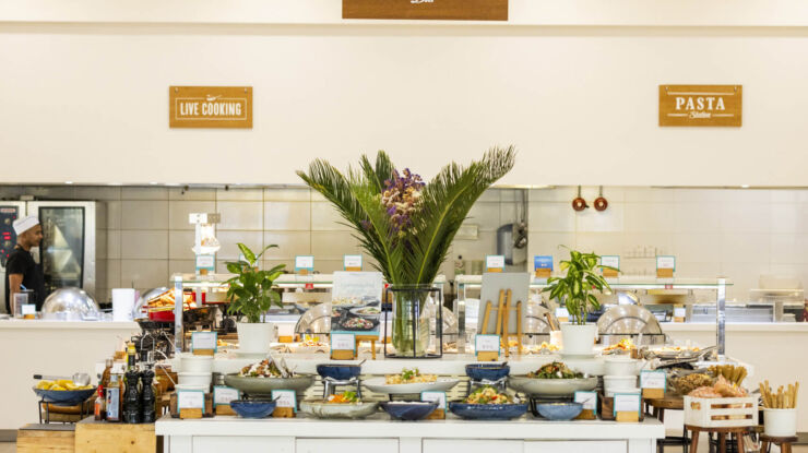 Buffet at Louis Althea restaurant