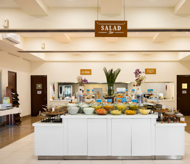 Salad bar at Louis Althea restaurant