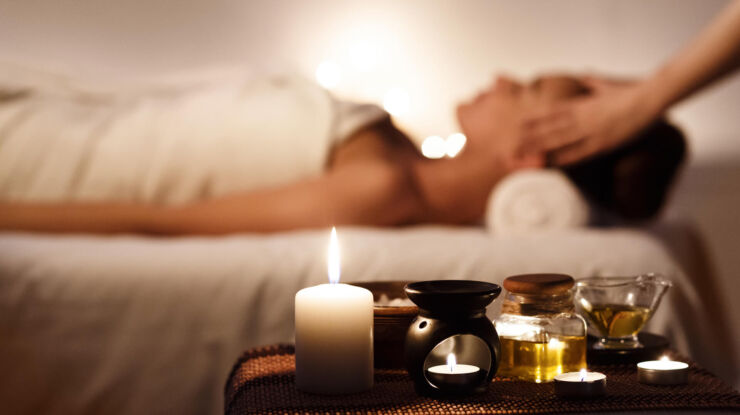 Woman getting treatment at Louis Althea Spa