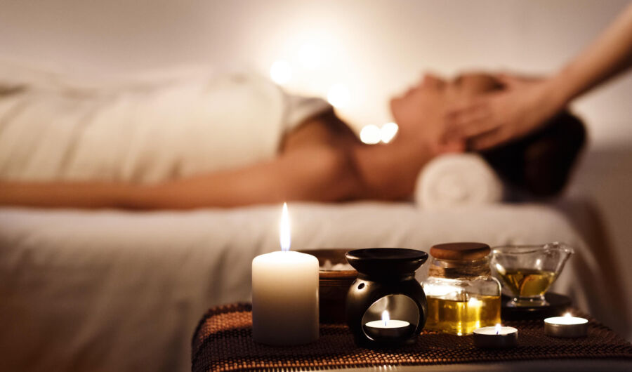 Woman getting treatment at Louis Althea Spa