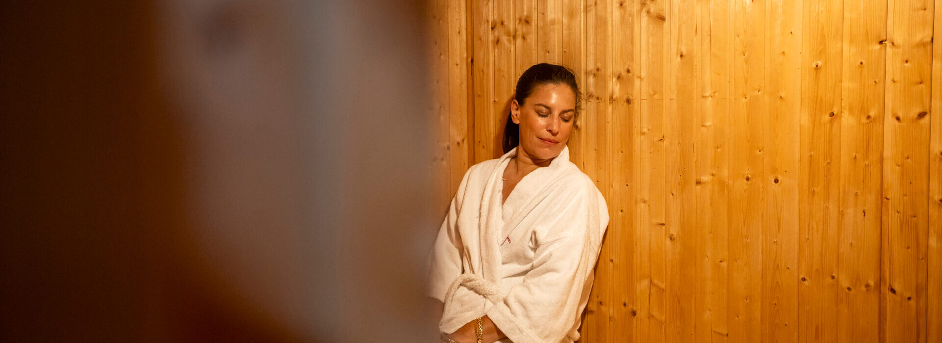 Woman in sauna at Louis Althea Spa