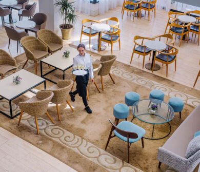 Louis Ledra Beach waiter serving tables