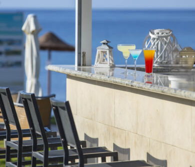 Louis Ledra Beach Bar with cocktails