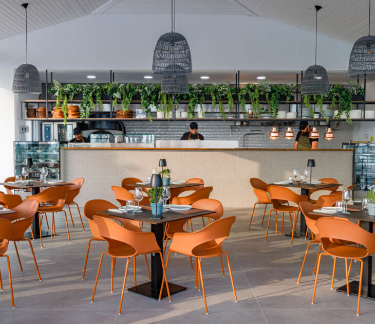 Louis Ledra Beach dining tables