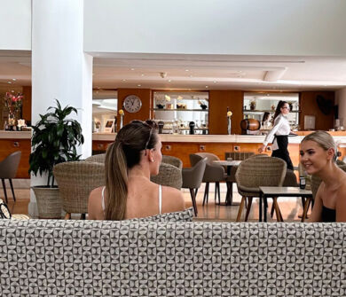 two women sitting at a couch at Louis Ledra Gazebo Restaurant