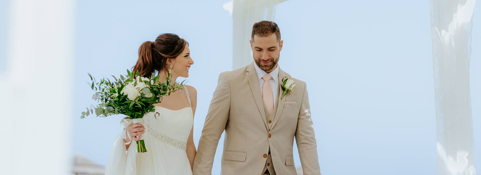Couple getting married at Louis ledra Beach