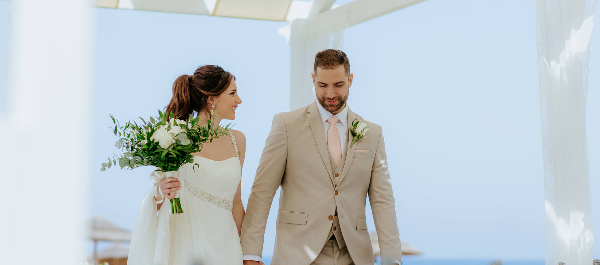 Couple getting married at Louis ledra Beach