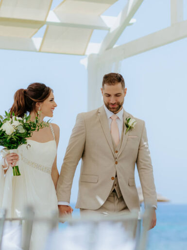 Couple getting married at Louis ledra Beach