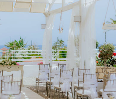 Wedding decorations at Louis ledra Beach