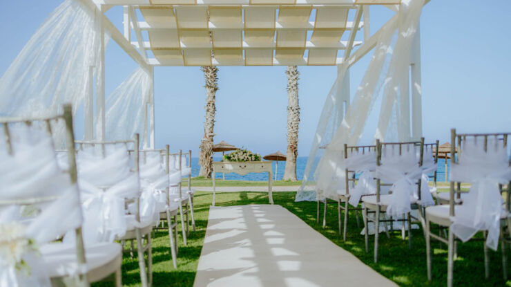 Wedding decorations at Louis ledra Beach