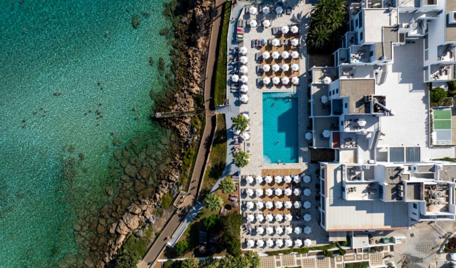 Louis Nausicaa Beach hotel aerial view