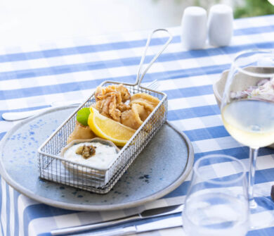 Fried calamari dish at Louis Nausicaa Taverna restaurant
