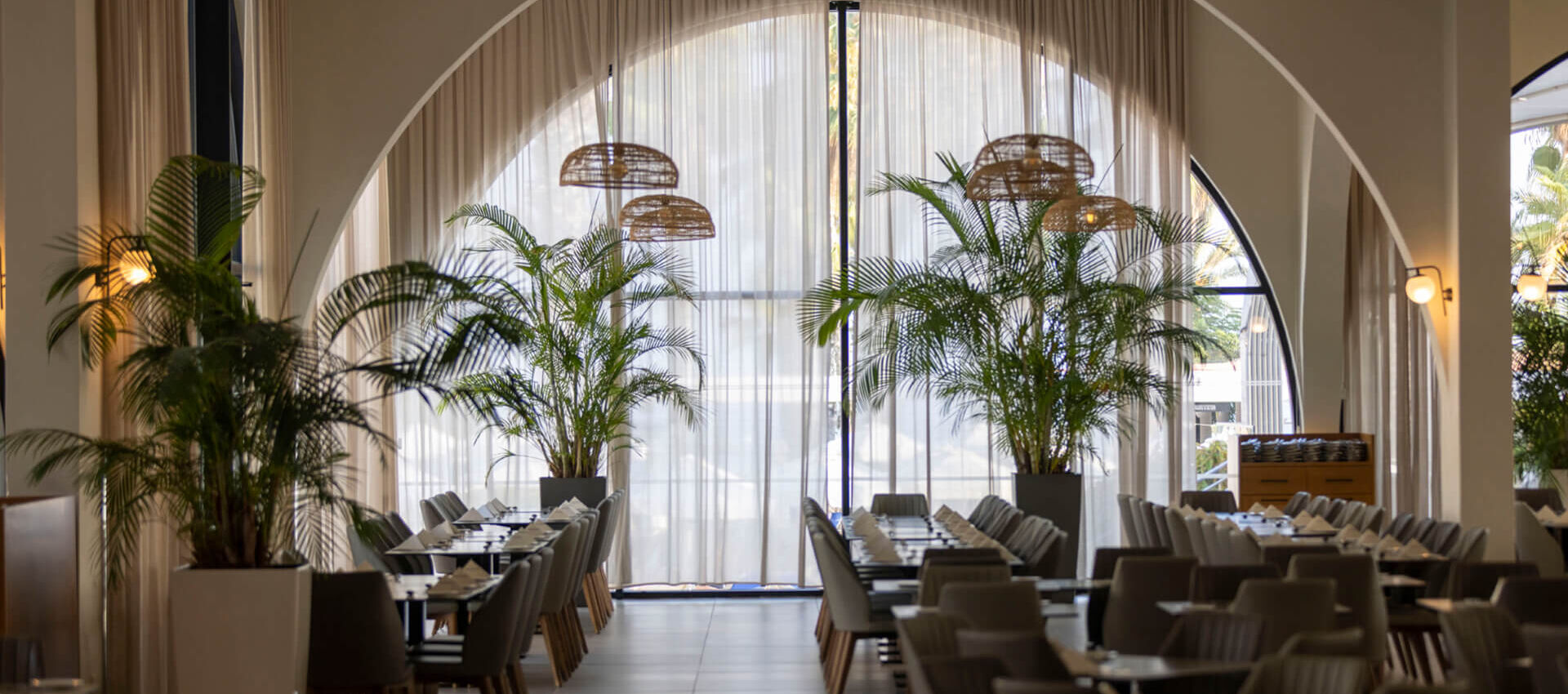 Indoors tables at Louis Phaethon Esperides Restaurant
