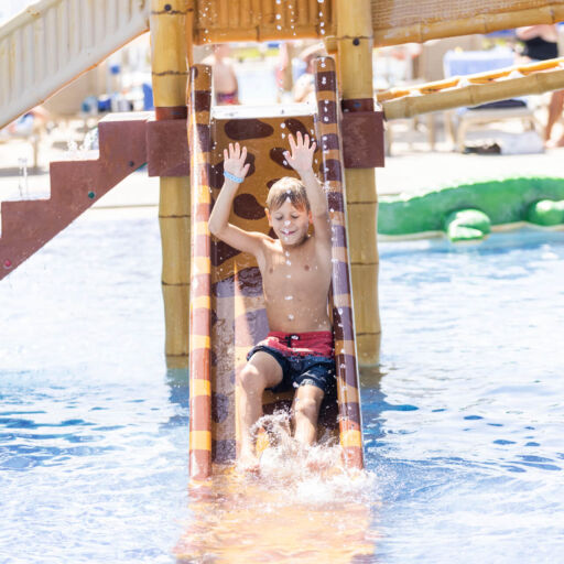 Child at Louis Phaethon water slide