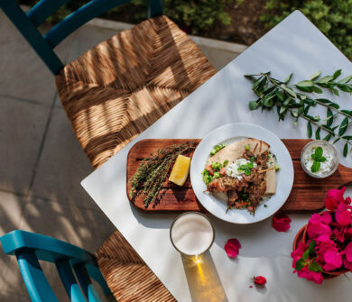 Table with local food at Sofianna Resort restaurant