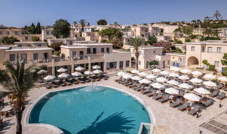 Pool with sunbeds at Louis St.Elias