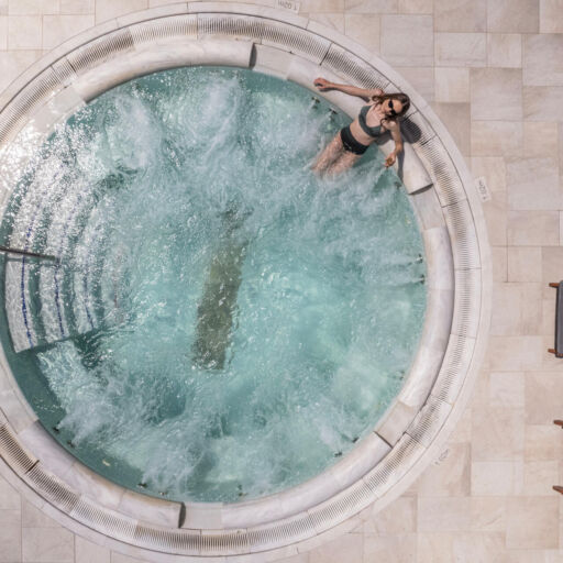 Woman bathing at jaccuzi at Louis St. Elias Hotel
