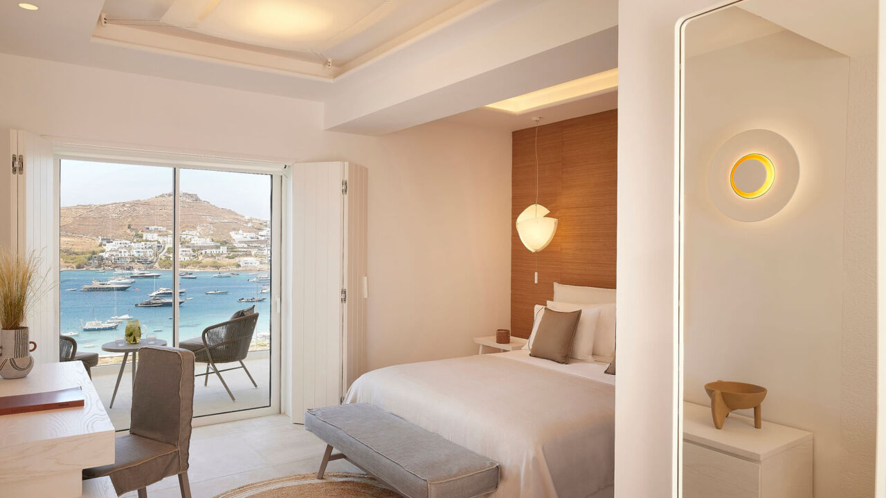 Once In Mykonos room bedroom