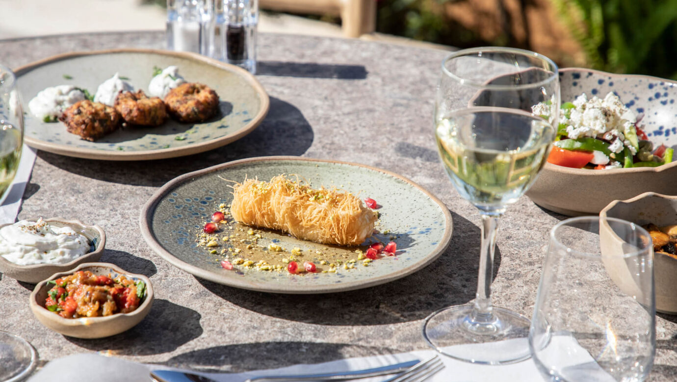 Table with tradioniotal food at Ivi Mare Alati restaurant