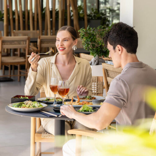 Couple having lunch